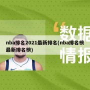 nba排名2021最新排名(nba排名榜最新排名榜)