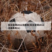 实况足球2012注册表(实况足球2012注册表导入)
