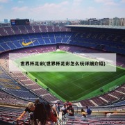 世界杯足彩(世界杯足彩怎么玩详细介绍)