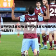 世界杯淘汰赛对阵(世界杯淘汰赛对阵图代表什么数字)