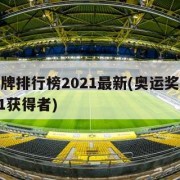 奥运奖牌排行榜2021最新(奥运奖牌排行榜2021获得者)