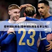 德甲球队排名(德甲球队排名名单公布)