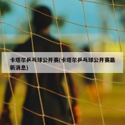 卡塔尔乒乓球公开赛(卡塔尔乒乓球公开赛最新消息)