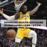 世界杯预选赛亚洲区积分榜(世界杯预选赛亚洲区赛程积分榜最好小组赛第二名积分榜)