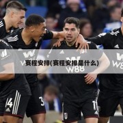 赛程安排(赛程安排是什么)