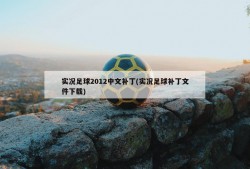 实况足球2012中文补丁(实况足球补丁文件下载)