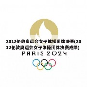 2012伦敦奥运会女子体操团体决赛(2012伦敦奥运会女子体操团体决赛成绩)