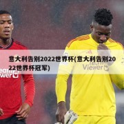 意大利告别2022世界杯(意大利告别2022世界杯冠军)