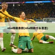 nba特赦条款(nba特赦什么意思)