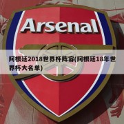 阿根廷2018世界杯阵容(阿根廷18年世界杯大名单)