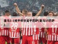 皇马1-1绝平积分追平巴萨(皇马15巴萨)