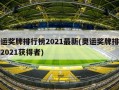 奥运奖牌排行榜2021最新(奥运奖牌排行榜2021获得者)