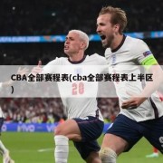 CBA全部赛程表(cba全部赛程表上半区)