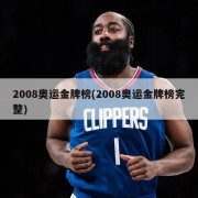 2008奥运金牌榜(2008奥运金牌榜完整)