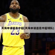 天海申请退出中超(天海申请退出中超球队)