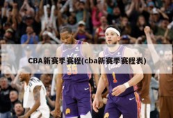 CBA新赛季赛程(cba新赛季赛程表)