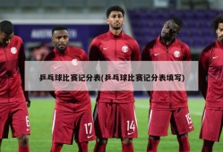 乒乓球比赛记分表(乒乓球比赛记分表填写)