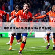 雄鹿队球员名单(雄鹿队球员名单全部)