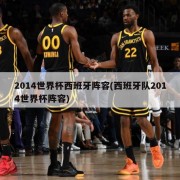 2014世界杯西班牙阵容(西班牙队2014世界杯阵容)