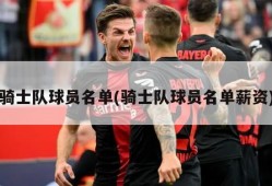 骑士队球员名单(骑士队球员名单薪资)